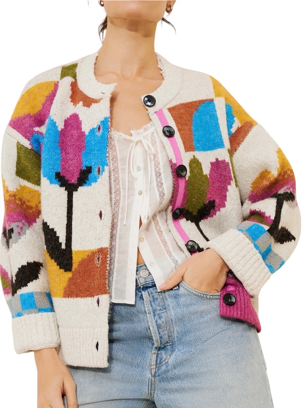 Free People Tulip Whirl Cardigan
